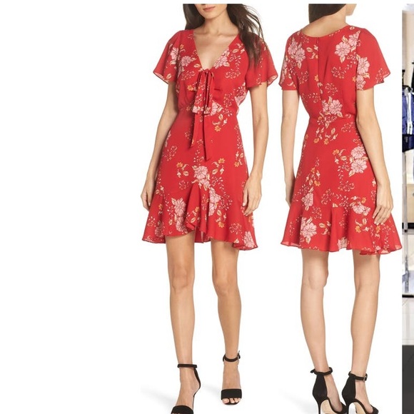 BB Dakota by Steve Madden BB Dakota Hyper Bloom Printed Minidress - Picture 5 of 5